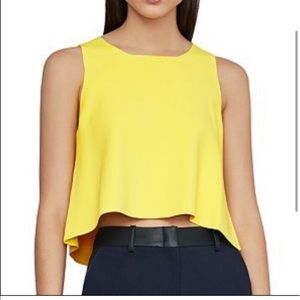 BCBG MaxAzria Yellow Crop Top Small